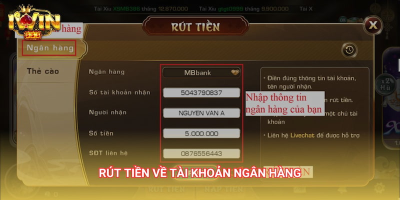 rút tiền iwin Các phương thức rút tiền iwin được hỗ trợ
